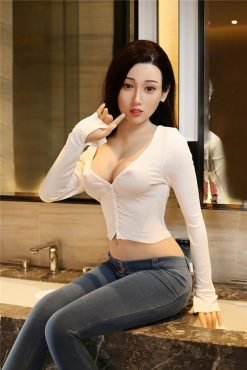 Tamika - Poupée sexuelle en silicone de 166 cm (5,4 ft) avec tête japonaise, poupée sexuelle réaliste pour hommes