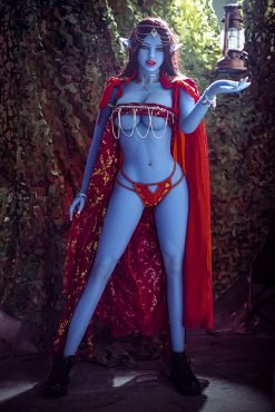 Alternative view of Crichton - Poupée Aibei ultra réaliste de 158 cm, elfe à la peau bleue