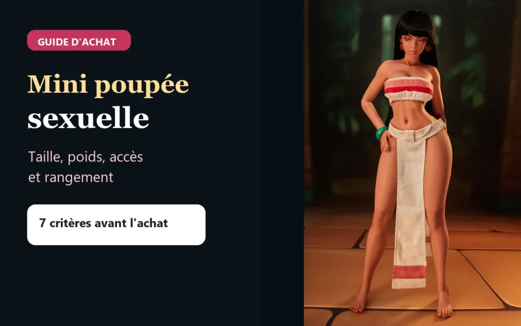 Modèle mini adulte vêtu illustrant le choix selon la taille, le poids et le rangement