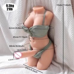 Alternative view of Torse Sexuel Shemale Ultra-Réaliste en TPE, 55CM - Capacités Vaginale et Anale