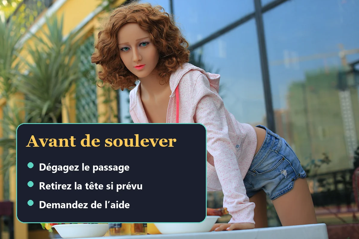 Checklist avant de déplacer une poupée sexuelle