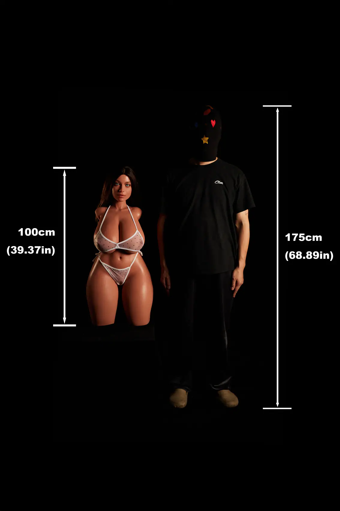 Hazel noir – Buste ULW 884 avec tête 2