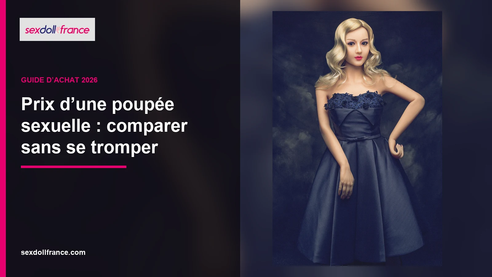 Poupée présentée en tenue pour illustrer un guide de comparaison des prix